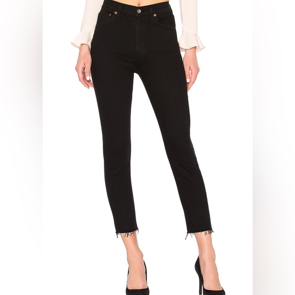 Agolde Denim - AGOLDE Nico High Rise Slim Fit Raw Hem